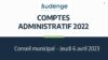 Présentation Comptes administratifs 2022 et Budget prévisionnel 2023